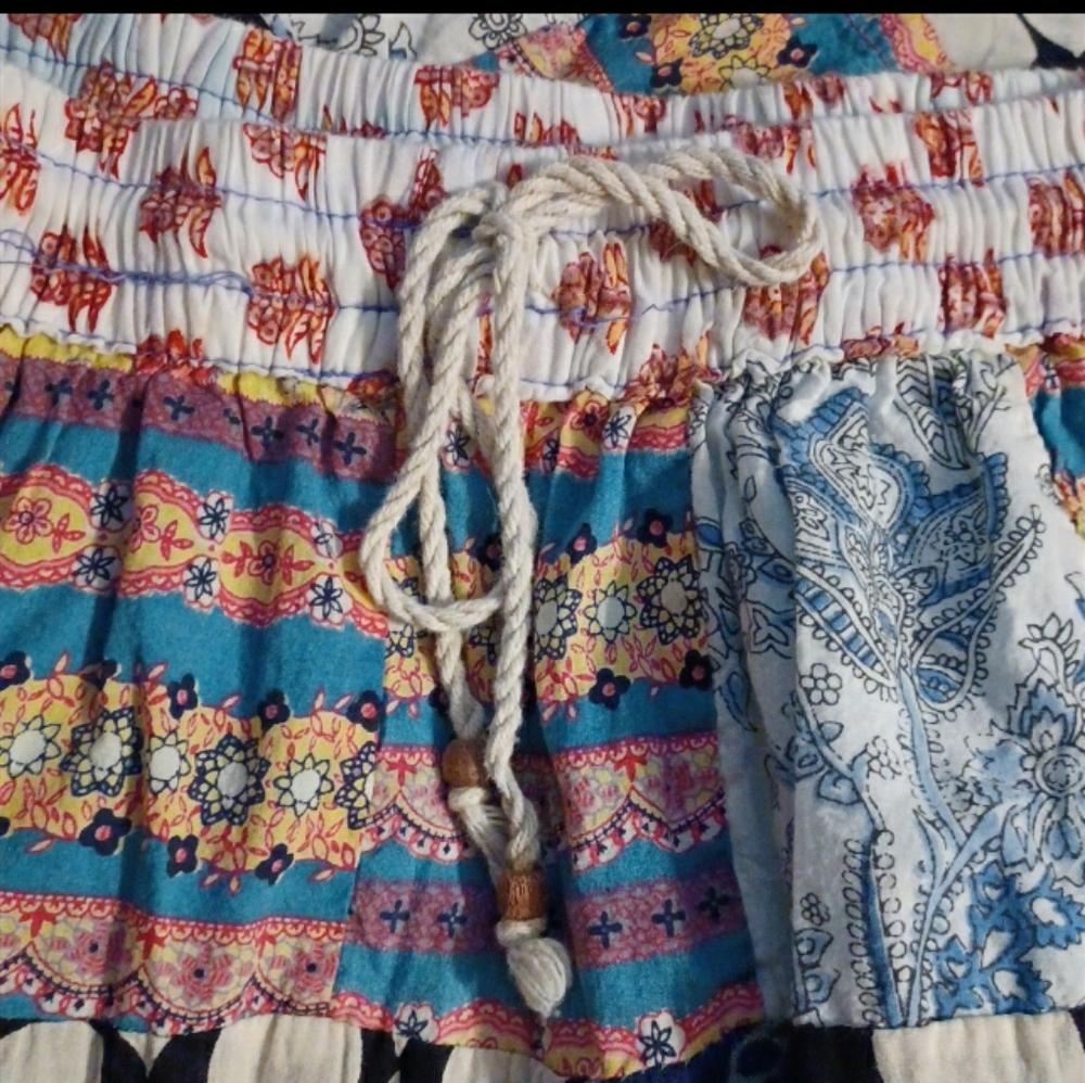 Shoreline Multicolor Patchwork Skirt - image 4